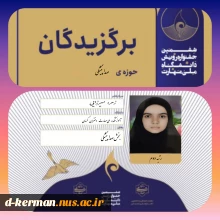 درخشش دانشجوی آموزشکده ملی مهارت دختران کرمان در بخش رقابتی ششمین جشنواره رویش